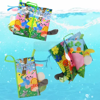 

New Kids 3D Animal Tails Cartoon Cloth Book 2019 New Baby Toy Development Education Books Best Gift For Newborn