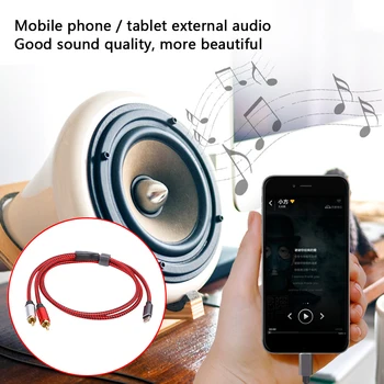 

USB C RCA Audio Cable Type-C to 2 RCA Wire Y Splitter Stereo Cord Adapter for Phone Speaker Tablet Home Theater TV