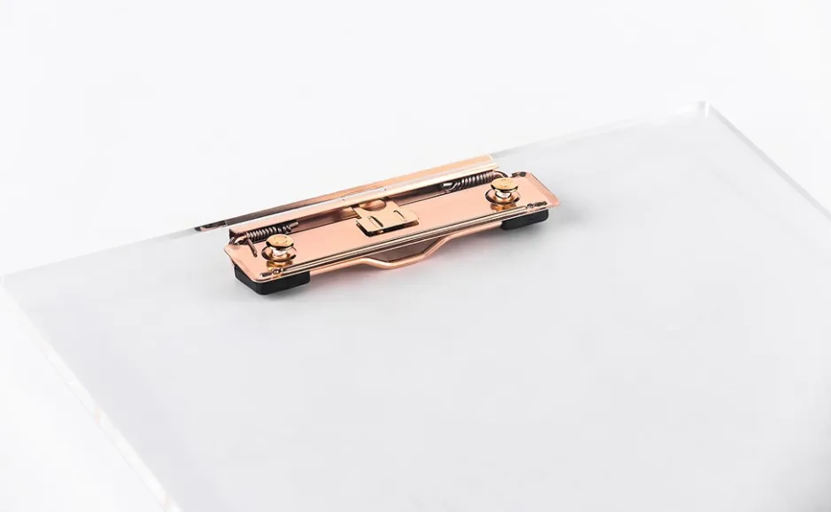 Rose gold Clipboard 3 шт./компл. акриловый буфер+ блокнот для заметок держатель для заметок+ диспенсер акриловой ленты Настольный комплект - Цвет: Rose gold Clipboard