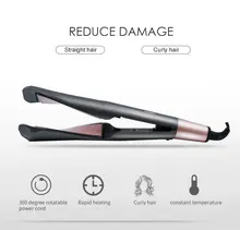 

2 In 1 Hair Straightener And Curler Curling Iron Fast Heating Hair Care Iron Automatic 110/220V For Home Use Tools