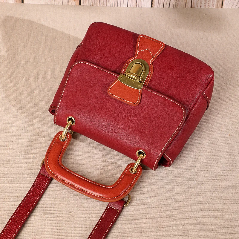 

Small Bag Women's 2019 New Style Handmade WOMEN'S Leather Bags Autumn And Winter Retro Full-grain Leather Crossbody Bag Handbag