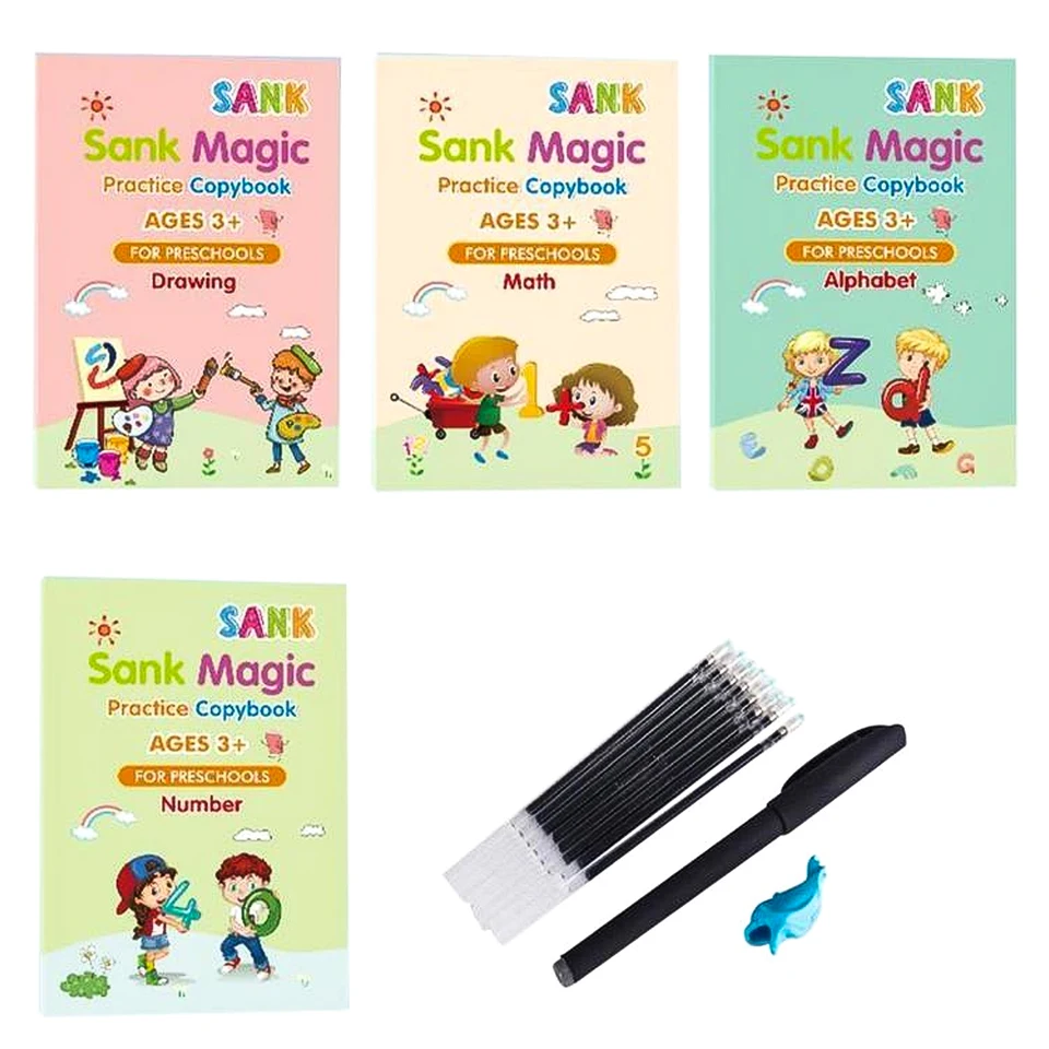 Calligraphy Copybook Magic Practice Copy Book for Toddlers Ages 3 Magic Reusable Copybook