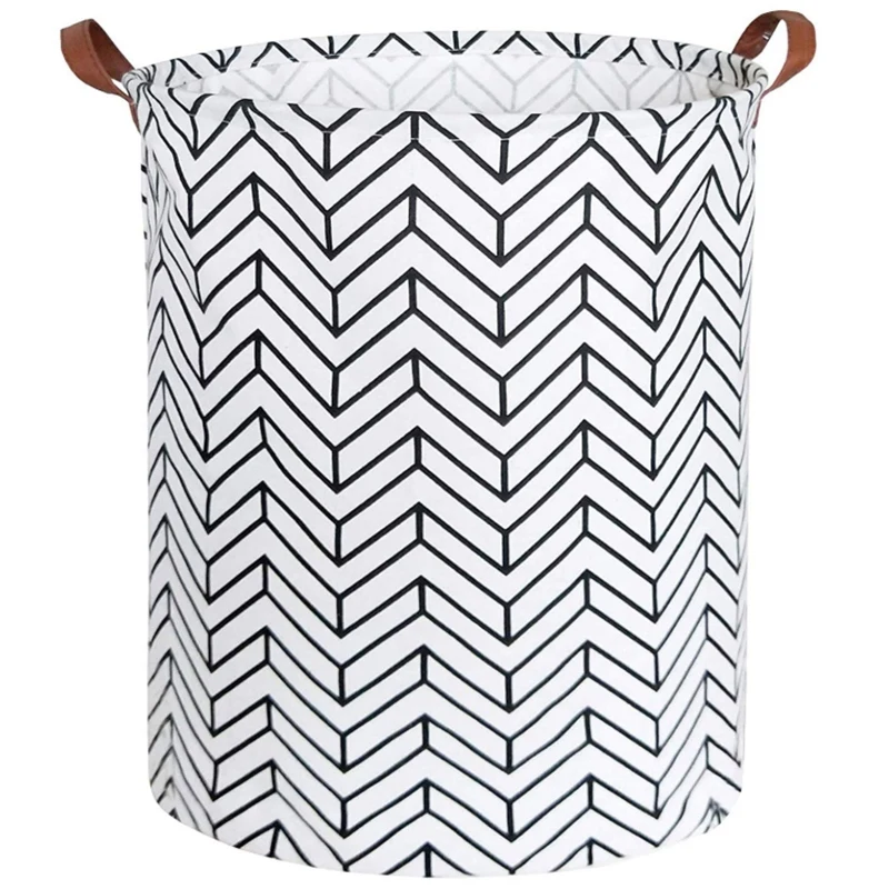 

Laundry Baskets, Round Cotton and Linen Laundry Baskets, Foldable Storage Boxes for Children's Rooms and University Dormitories