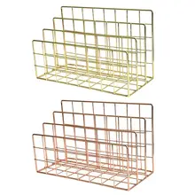 Сетка 3 отделения книжная полка журнал файл Организатор держатель Вешалка из кованного железа N0HC