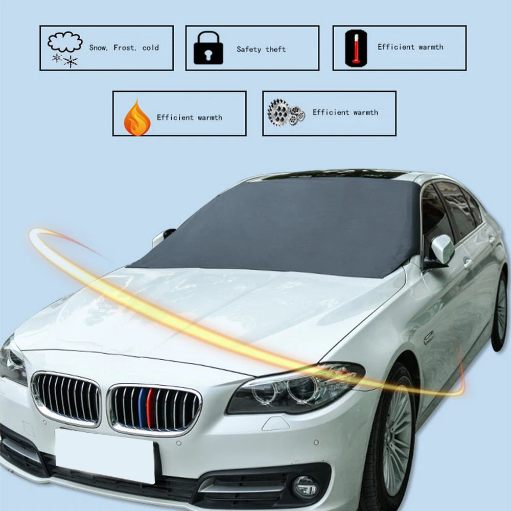 Магнитный автомобильный чехол на лобовое стекло, снежный чехол для зимнего ледяного экрана, покрытие на переднее стекло 210X120 см, защита от мороза и снега, Солнцезащитный чехол