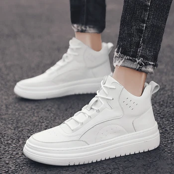 

Spring/Autumn Casual Footwear Mens Mid-Top Men Fashion Sneakers Good Quality Men Lace Up Sneakers Hard-Wearing Footwear Adult