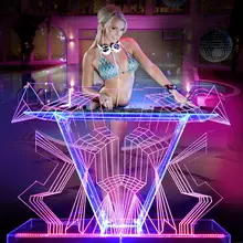 С подсветкой DJ стол GUIHEYUN пользовательские будка диджея монитор измеряет динамическое светодиодный свет