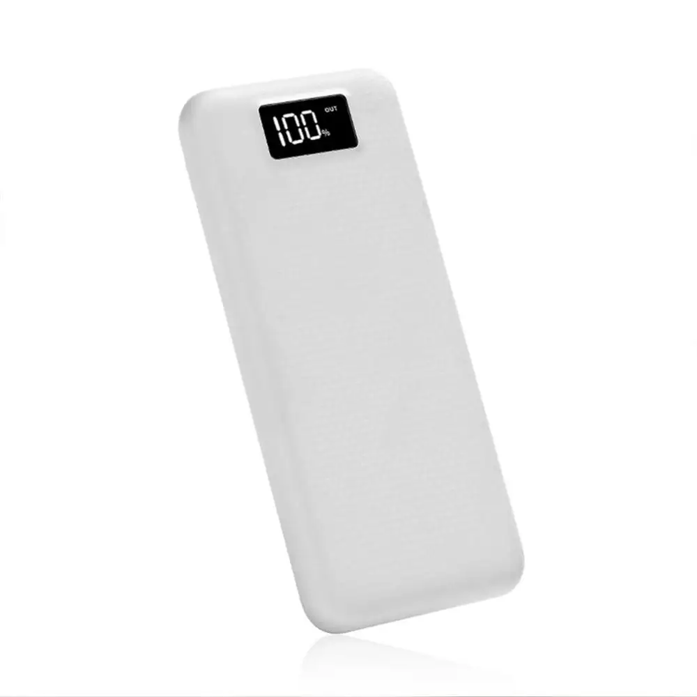 white Внешний аккумулятор pcb внешний аккумулятор корпус ЖК-дисплей двойной USB выход внешний аккумулятор зарядное устройство чехол DIY комплекты модуль 8 шт 18650 батарея - Цвет: white