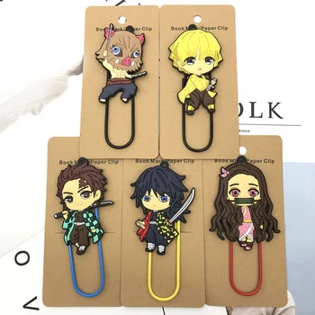 

Anime Demon Slayer Kimetsu No Yaiba Bookmark Students Kawaii Gift Bookmarks Office Stationery School Learning Supplies