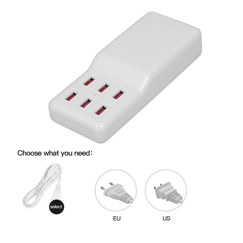 Многофункциональная зарядная док-станция для телефона с 6 портами USB зарядное устройство для Apple Android Phone IPad Цифровая камера зарядная док-станция