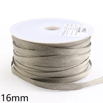 

Width 16mm Tinned Copper Braided Cable Sleeve Anti Interference Wire Wrap Signal Shield Protector Audio Line Screen Metal Sheath