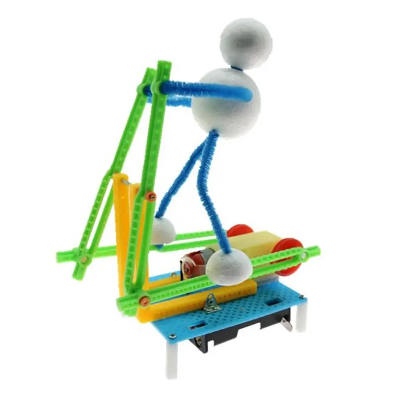 Электрический Фитнес-робот, сделай сам, физическая наука, наборы для экспериментов, развивающая креативная технология, изобретение, игрушка для детей, мальчиков, 634F