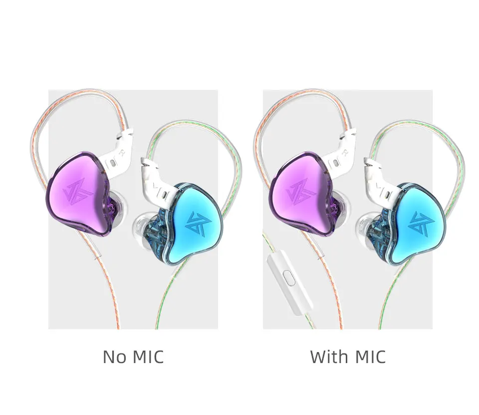 NEW KZ EDC In Ear Earphones HIFI Bass Earbuds Headphones Game Sport Monitor Noice Cancelling Common Headset KZ EDS EDX ZST MT1