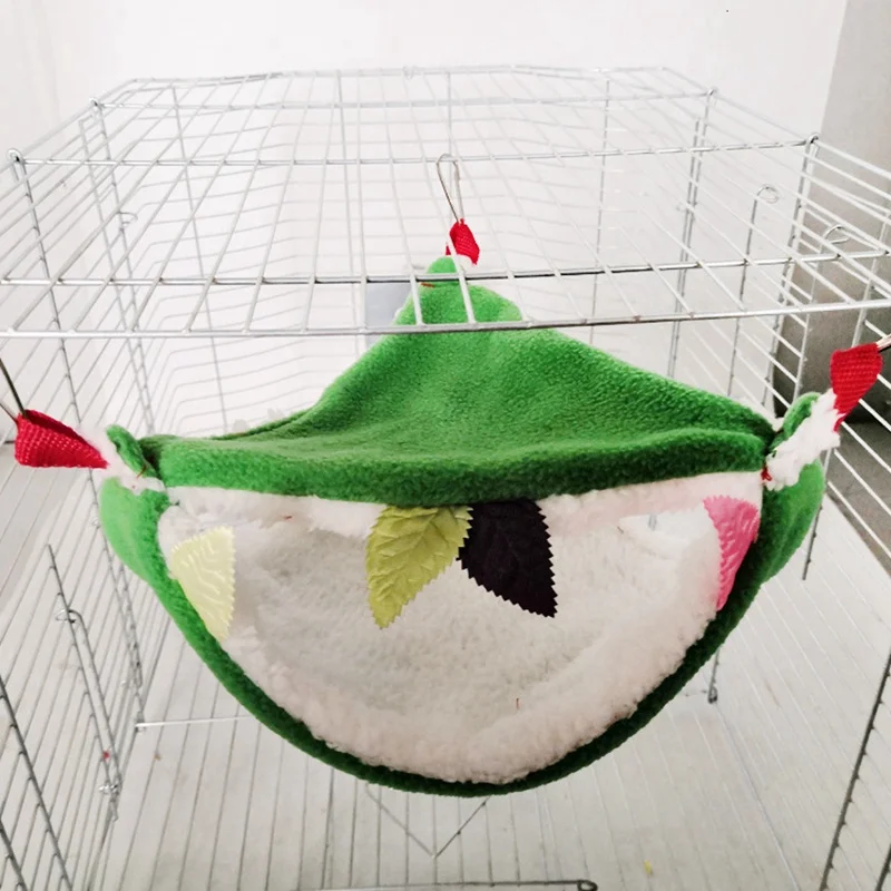 Попугай маленький питомец теплое гнездо двухслойный сэндвич гамак хомяк удобные ветрозащитные клетки