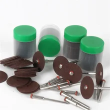 Disque de coupe, lame de scie circulaire, roue de meulage, Dremel outil rotatif, disque de ponçage abrasif, 2x jeu d'outils de bielle, 36 pièces