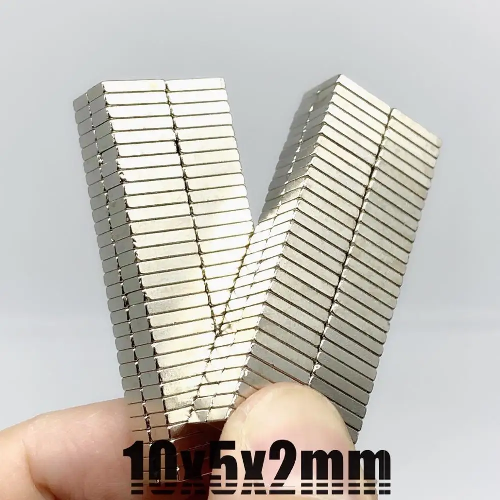 N35 Rectangular magnets f 10x5x2 mm Super Strong Neodymium magnet 10*5*2 mm NdFeB magnet 10mm x 5mm x 2mm 20/50/100/200/500Pcs