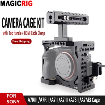 

MAGICRIG Camera Cage Kit for Sony A7RIII /A7RII /A7II /A7III /A7SII /A7M3 Camera Cage Comes with Top Handle + HDMI Cable Clamp