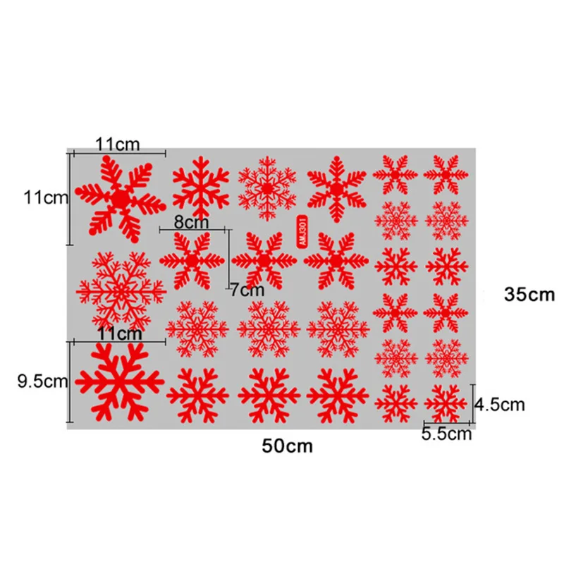 Merry Christmas Snowflake Window Sticker Frozen Party Winter Wall Stickers DIY Happy New Year Xmas Decor Shop Window Ornaments