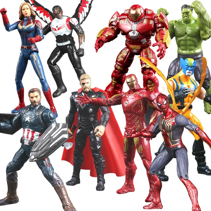 Marvel Avengers Thor Iron Man Action Figure Toys Thanos Captain America Thor Spiderman Avengers Endgame Model Toys for Children