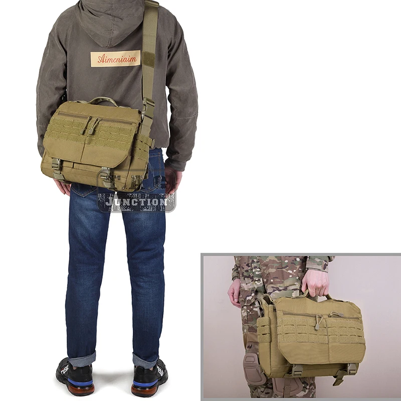 Bolsa mensageiro com alça tática edc, bolsa de ombro, laptop