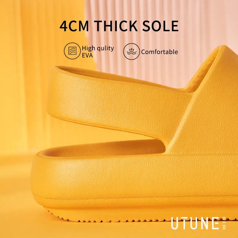 Women Sandals Summer Platform Shoes Beach Outside EVA Slides Slippers Men Soft Thick Sole Non-slip Indoor Plus Size 42 43