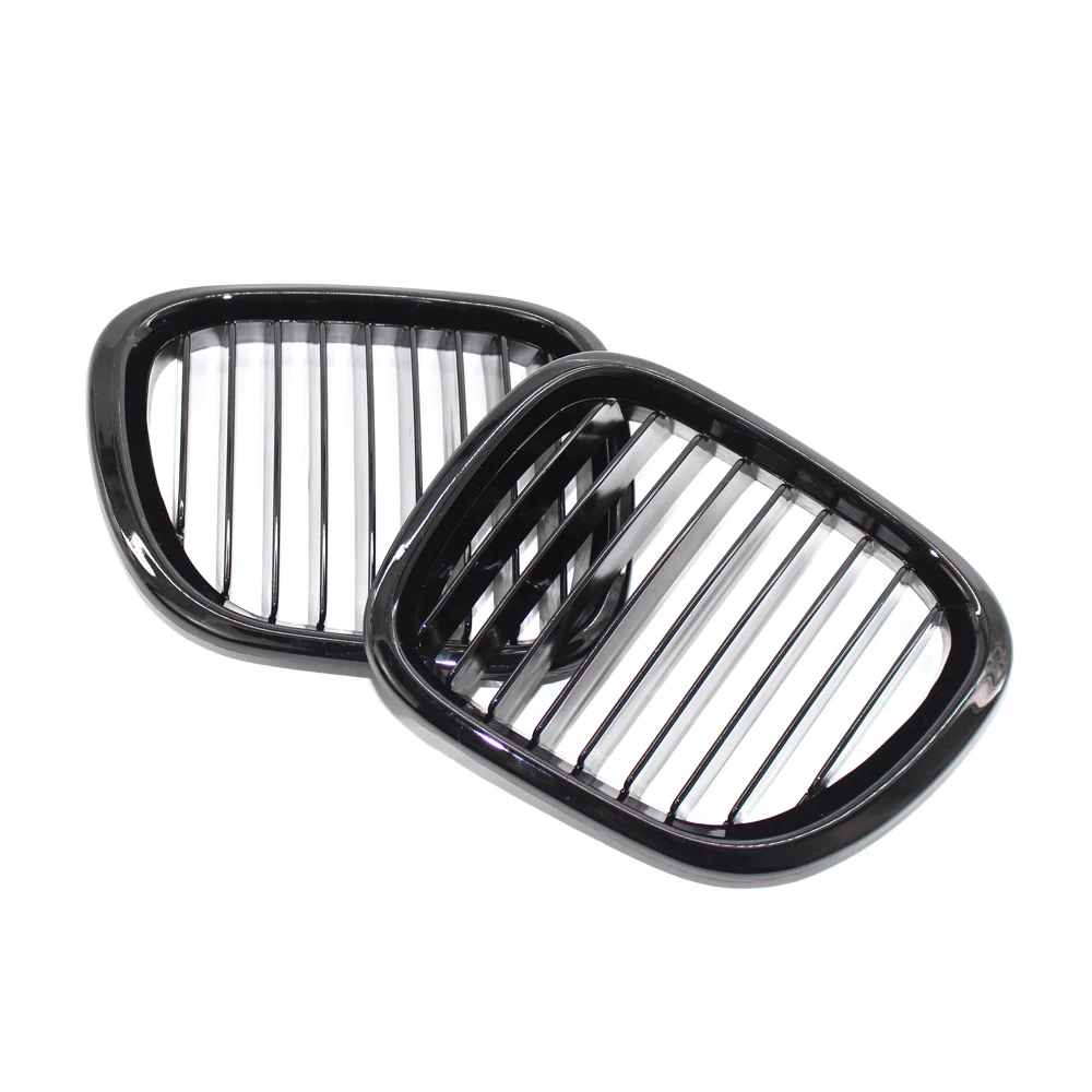 For BMW Z3 1996 2002 2Pcs Matte Black Front Bumper Hood Kidney Grille