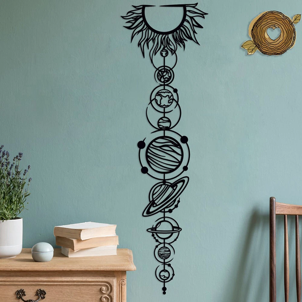 Large Solar System Planets Sun Moon Wall Sticker Kids Room Astronomy ...