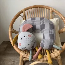 INS/Модная подушка для кошки/медведя/оленя, куклы, милые детские мягкие хлопковые диванные игрушки-подушки, декор детской комнаты