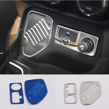 

Car Socket Charge Cigarette Smoke Lighter Switch USB Button Lamp Stick Trim 2pcs For Jeep Renegade 2016 2017 2018 2019 2020