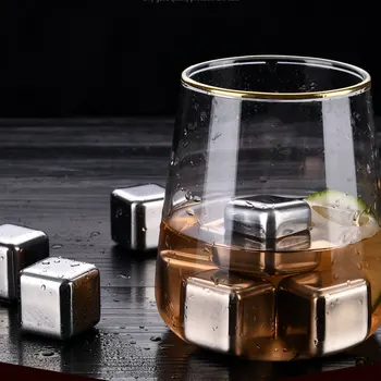 

tainless Steel Ice Cube Ice Grain Whiskey Ice Artifact Ice Wine Stone Metal Ice Iron Ice Clip Quick Freezer