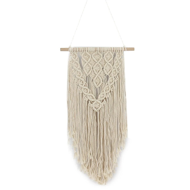 

Macrame Woven Tapestry Wall Hanging Boho Chic Bohemian Home Geometric Decor Beautiful Apartment Dorm Room Decoration