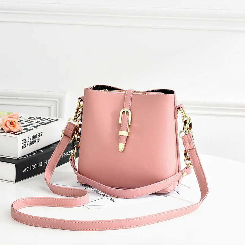 Женская дизайнерская сумка, новая модная повседневная сумка-мессенджер, роскошная сумка на плечо, качественная искусственная кожа, брендовая Милая женская маленькая сумка в Корейском стиле - Цвет: Розовый