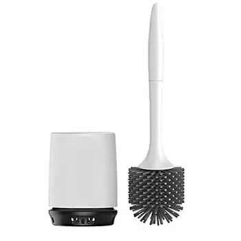 

TPR Silicone Toilet Brush with Holder Handle Soft Bristles Bathroom Cleaning Set Wall Mounted Floor Standing Toilet Bowl Brush