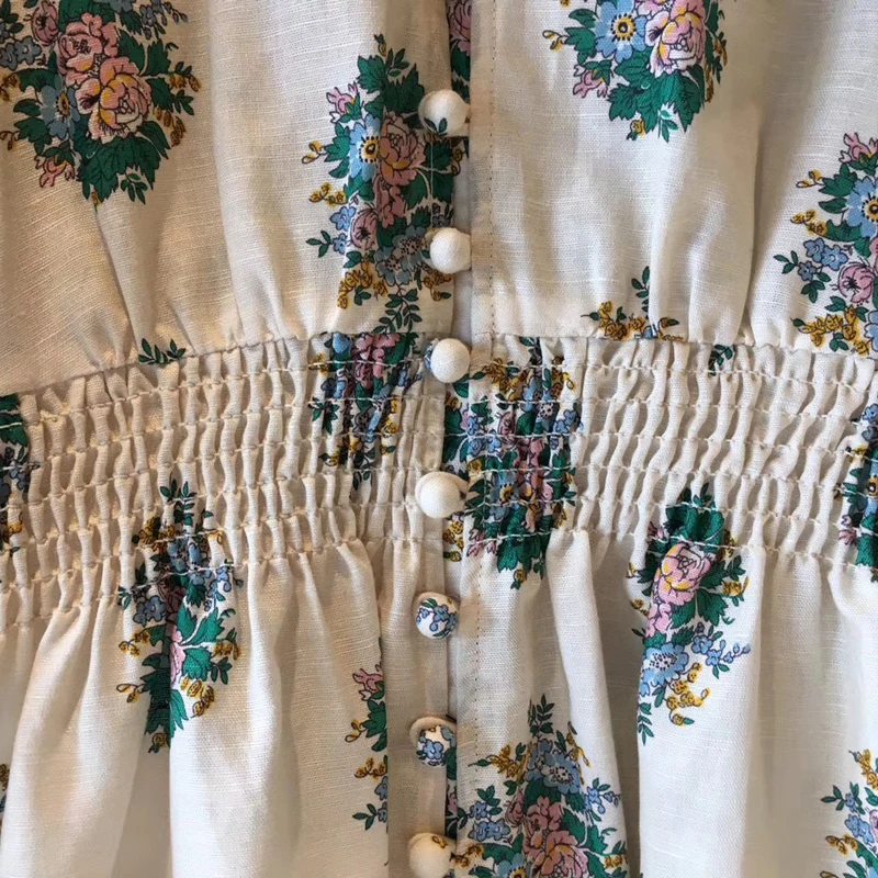 Elegant Long Dress For Women Autumn Sexy V-neck Floral Print Short Sleeve Dress Office Lady Long Dress Women Party