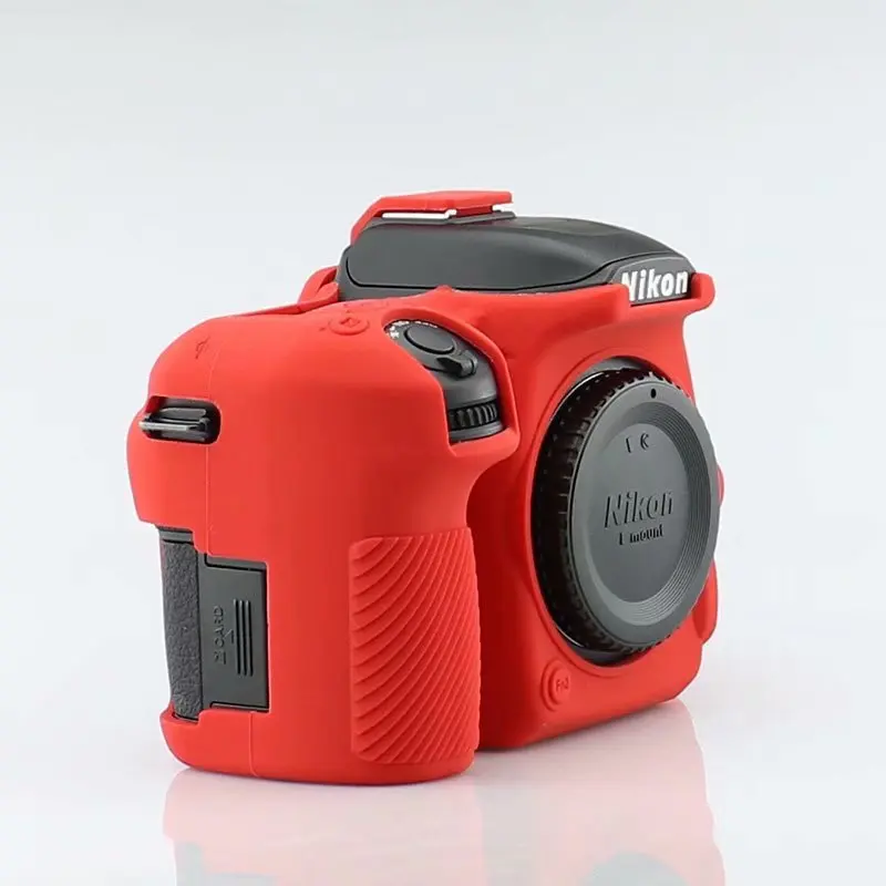 D7500 red Хороший мягкий силиконовый резиновый защитный чехол для камеры для Nikon D7200 D7100 D750 D3400 D5500 D5600 D7500 сумка для камеры - Цвет: D7500 red