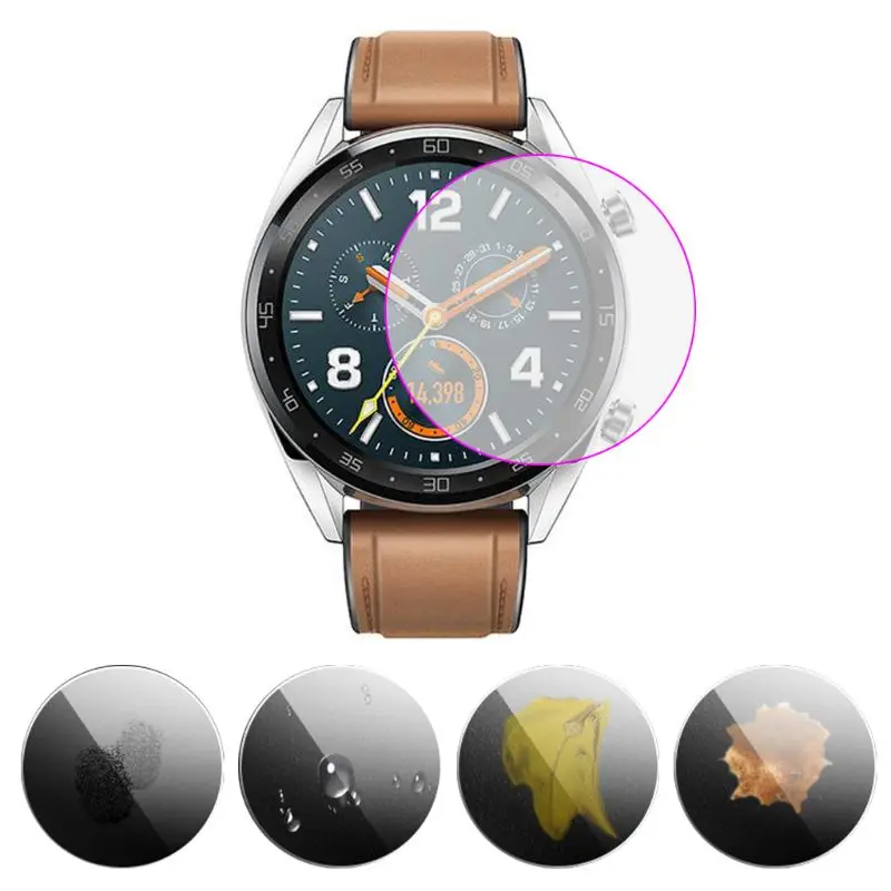 Screen Protector Film for Huawei Watch GT Scratch-Resistant 9H Hardness HD Clear Tempered Glass Screen Protector l1030#2