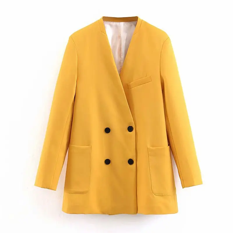 

Western Style Elegant Fashion Double Row Ornament Mid-length WOMEN'S Small Business Suit Spring And Autumn A8ts1971