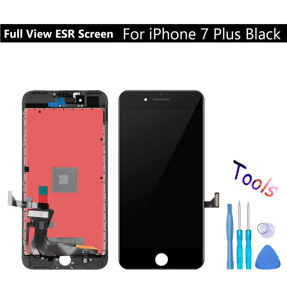Ceny Dotykowy wyświetlacz LCD pełny widok ESR Digitizer z ekranem AAAA + montaż moduł dla iPhone 6S 7 8 PLUS wymiana czarny biały kompletny