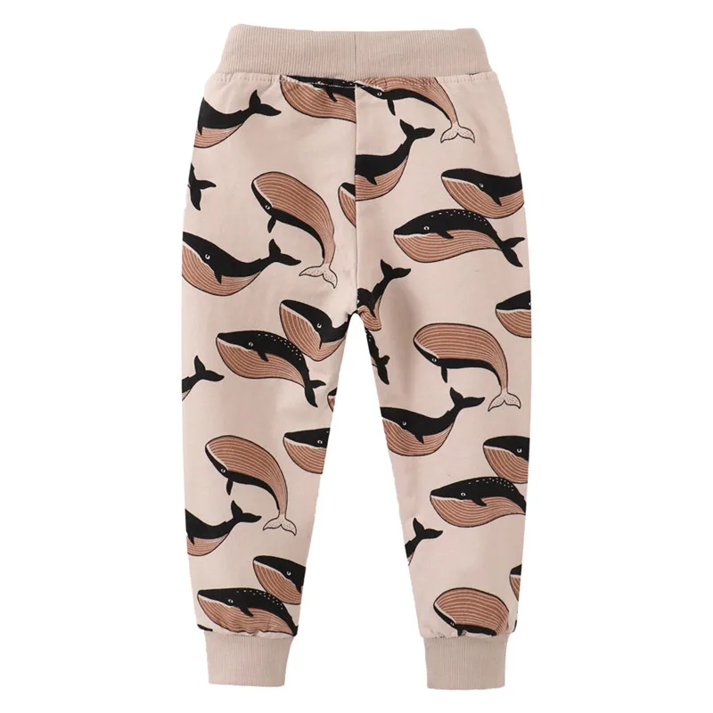 Jumping Meters Children's Animals Print Boys Girls Sweatpants Autumn Spring Whale Baby Trousers Pants Sport Harm Kids Lose Pant 3