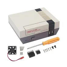 Vonets especializada casca caso habitação com refrigeração e desmontar ferramentas para raspberry pi 3 3b 2b b + nespi game console gadgets