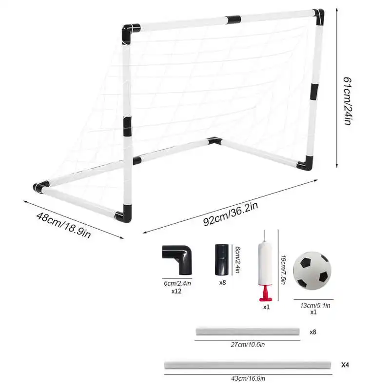 New Detachable DIY Kid Football Gate Net Goal Gate Soccer Practice Portable 