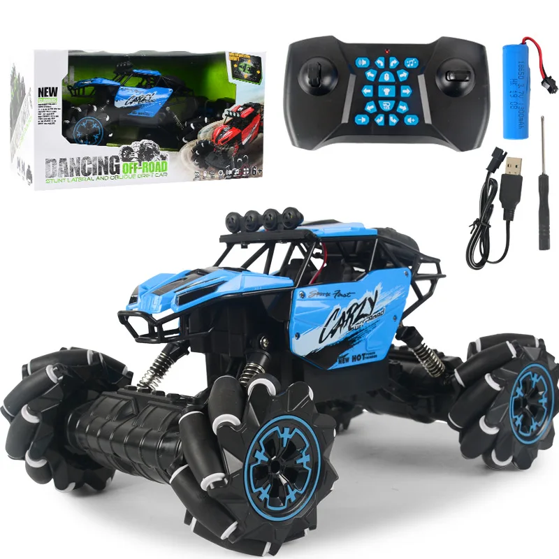1/16 RC автомобиль 2,4 GHz 4WD новая технология Rc автомобиль внедорожный музыкальный пульт дистанционного управления автомобиль трюк дрейф скалолазание автомобиль игрушки для детей Подарки - Цвет: Синий