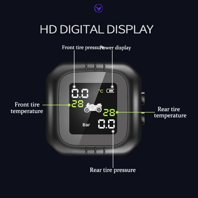 ONEWELL lcd Система контроля давления в шинах мотоцикла TPMS внешний датчик контроль в режиме реального времени аномальный шинный Инструмент сигнализации