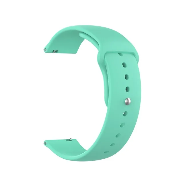 Силиконовые полосы для Xiaomi Mijia кварцевые часы/Huami Amazfit Bip BIT ремешок для часов Ремешок Для galaxy Watch 42 мм браслет - Цвет: mint green