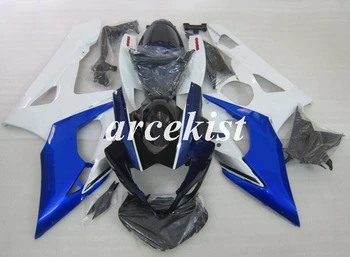 

New ABS Plastic Full Fairings set For Suzuki GSXR1000 GSXR-1000 K5 05 06 2005 2006 Motorcycle body set blue white