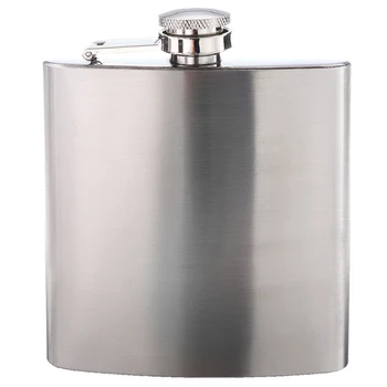 

Stainless Steel 6oz Hip Flask Screw Cap for Whisky Alcohol