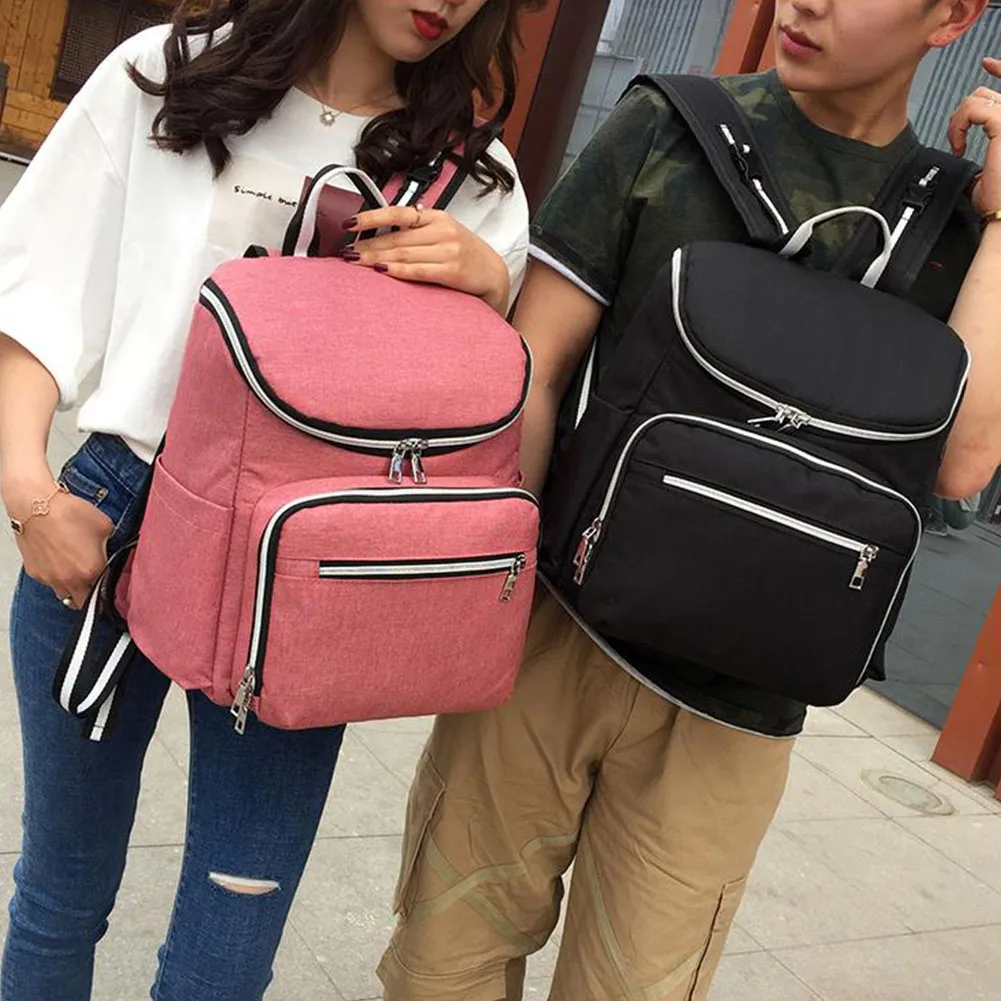 

Multi Pocket USB Interface Large Capacity Polyester Diaper Bag Durable Baby Gifts Zipper Multifunctional Mom Backpack Outdoor