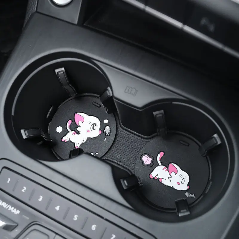 Creative Cute Hiccup Car Coaster Decoration Supplies Car Anti-skid Pad Ornaments Interior Decoration Supplies Insulation