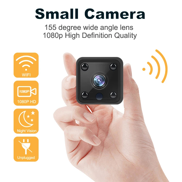 Jennov Wifi мини 2-мегапиксельная камера обнаружения микродвижения Двусторонняя аудио 1080P IP камера держатель небольшой инфракрасный ИК-нательная камера скрытая камера мини камера
