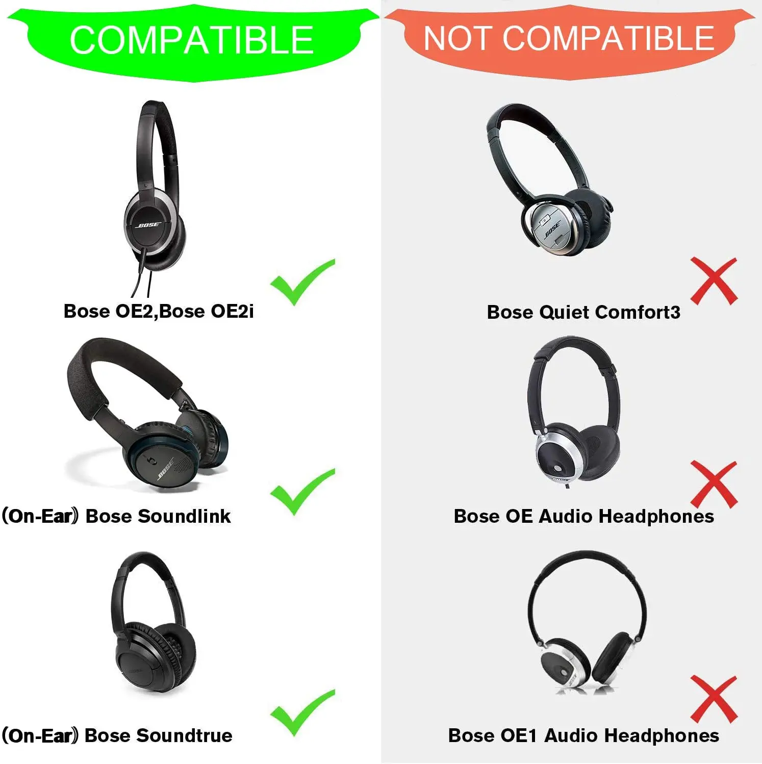 Replacement Ear Pads for Bose SoundLink 